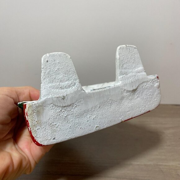 Vintage Christmas Stocking Holder Painted HEAVY Cast Iron Vintage 1990s - Picture 5 of 5